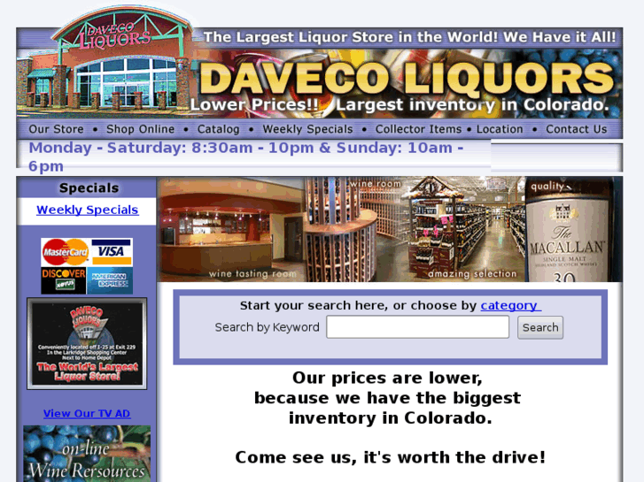 www.davecoliquors.com