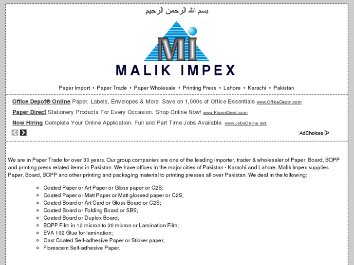 www.malikimpex.com