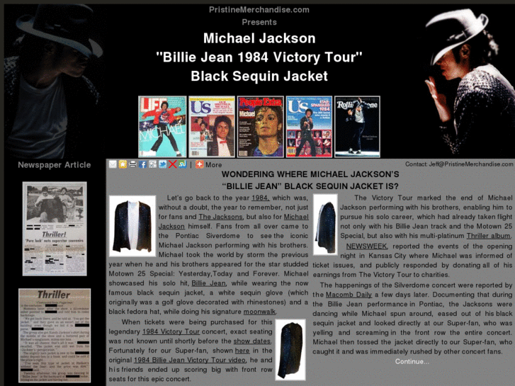 www.michaeljacksonbilliejeanjacket.com