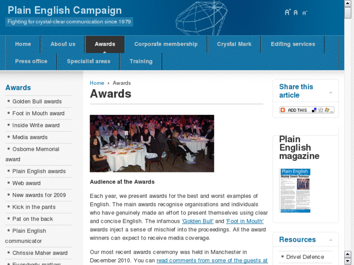 www.plainenglishawards.com