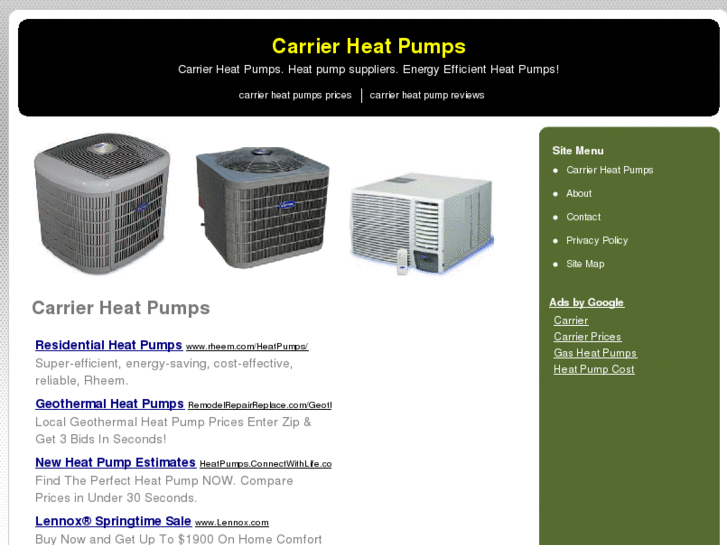 www.carrierheatpumps.net