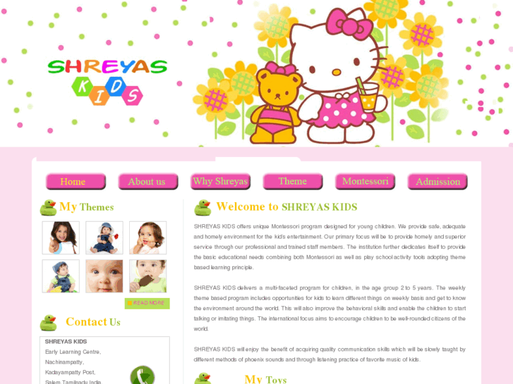 www.shreyaskids.com