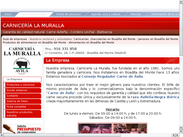 www.carnicerialamuralla.es