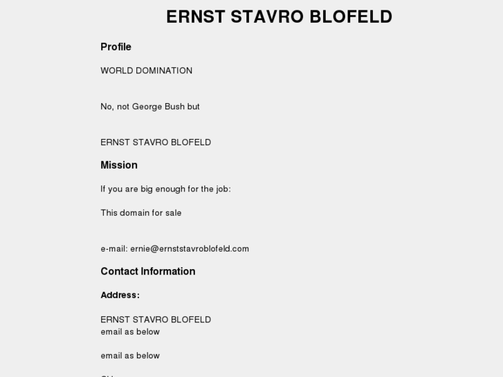 www.ernststavroblofeld.com