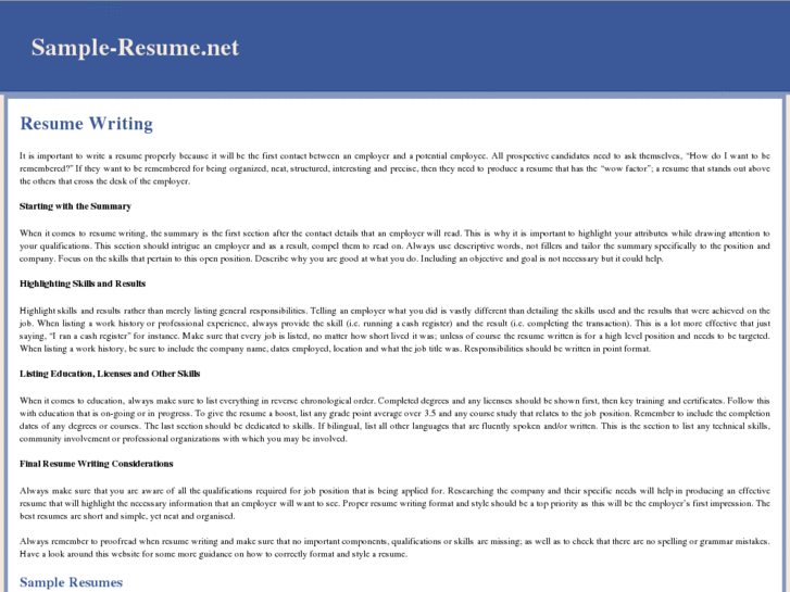 www.sample-resume.net