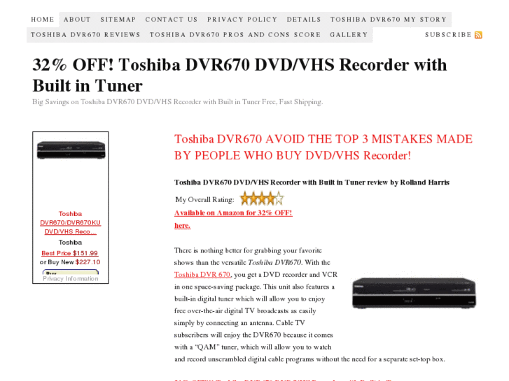 www.toshibadvr670.net