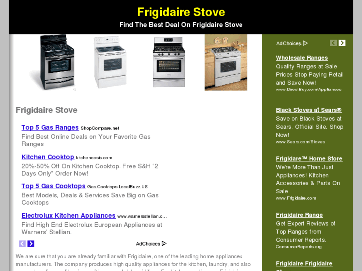 www.frigidairestove.org