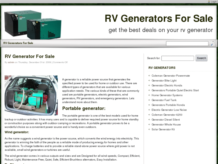 www.rvgeneratorsforsale.net