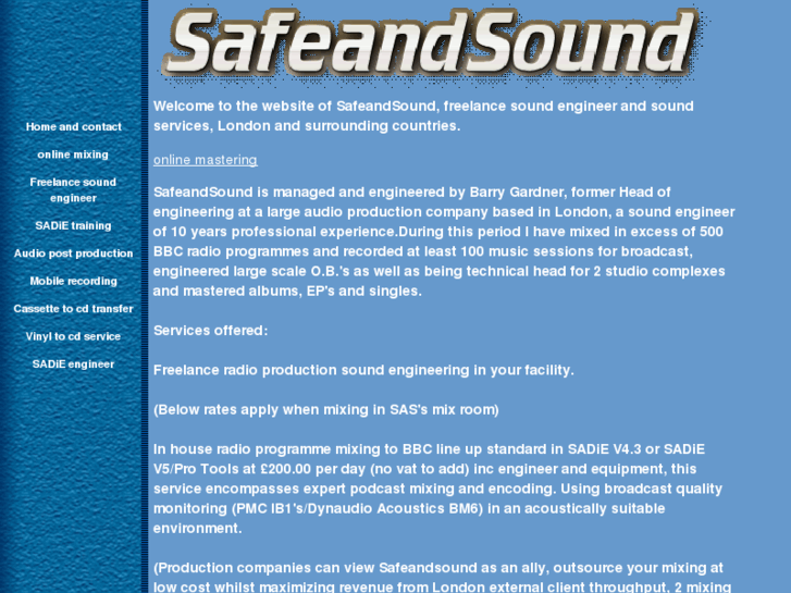 www.safeandsoundrecording.net