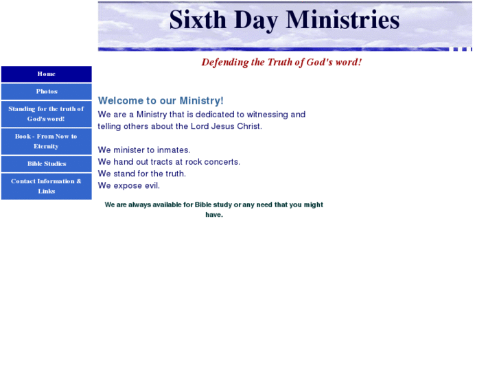 www.sixthdayministries.com