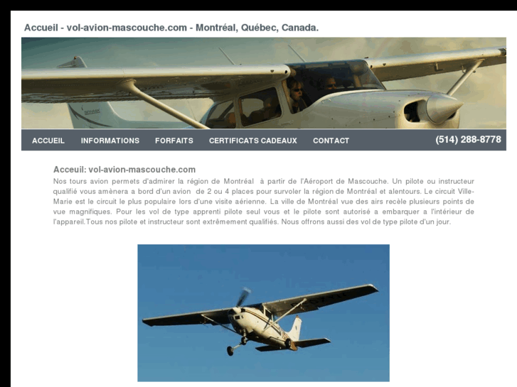 www.vol-avion-mascouche.com