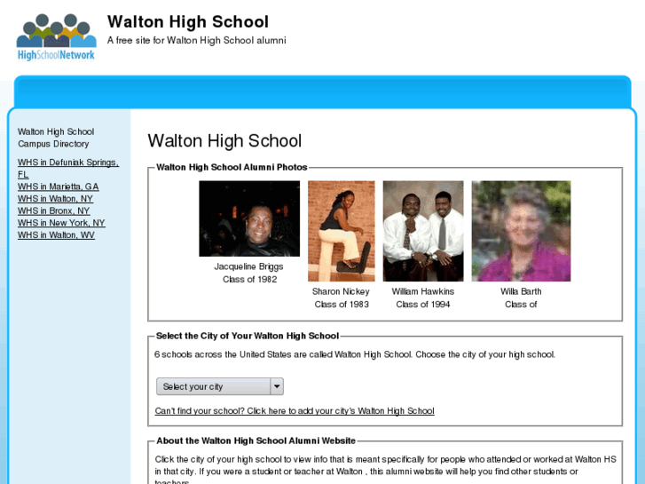 www.waltonhighschoolalumni.com