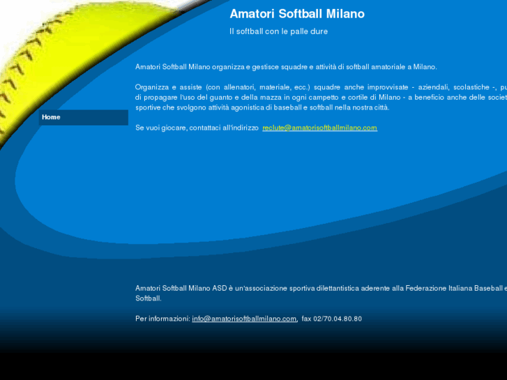 www.amatorisoftballmilano.com