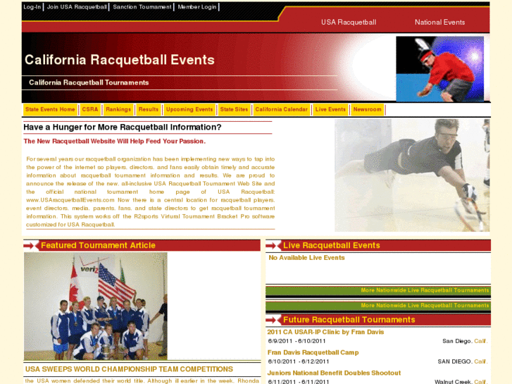 www.californiaracquetballevents.com