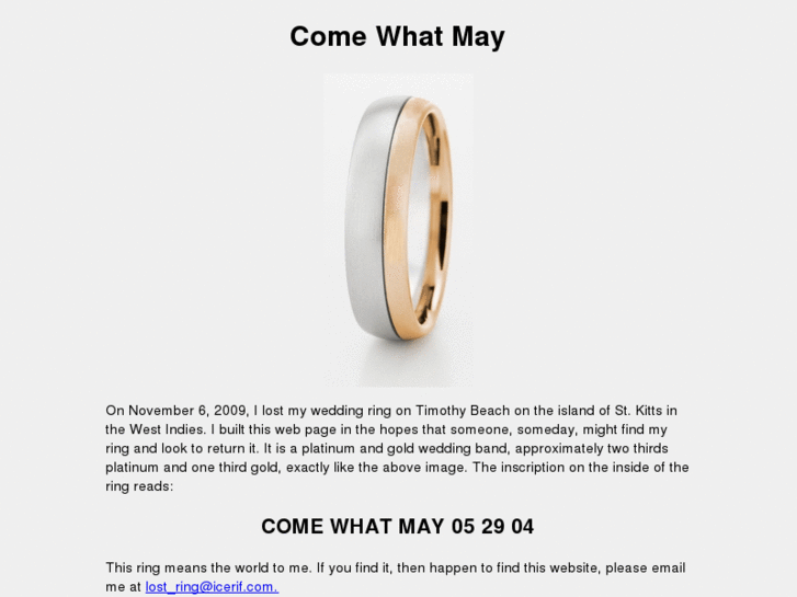 www.comewhatmayring.com