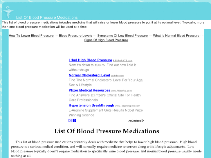 www.listofbloodpressuremedications.com