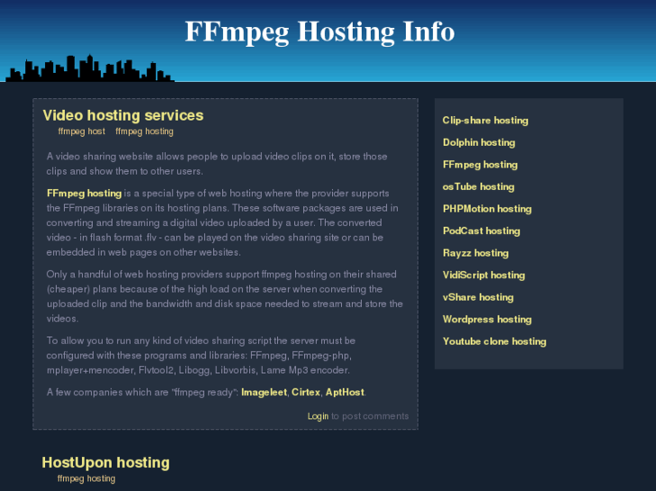 www.ffmpeghosting.info