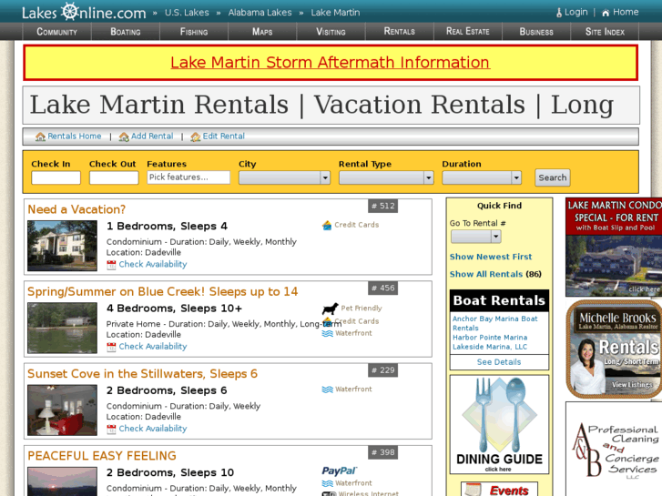 www.lakemartinrentals.com