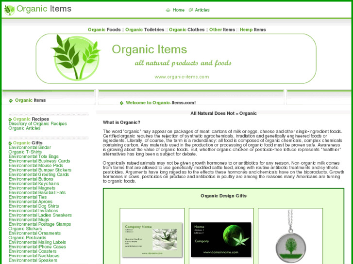 www.organic-items.com