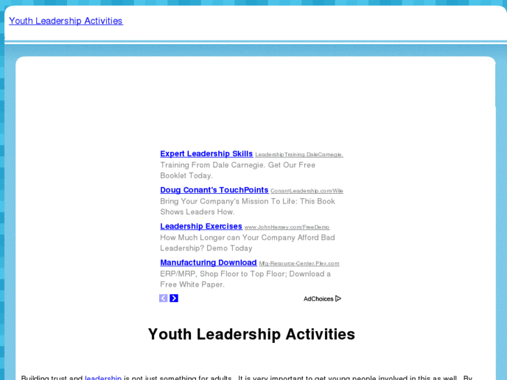 www.youthleadershipactivities.com