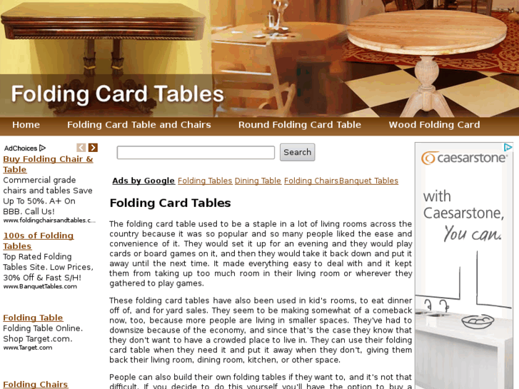 www.foldingcardtables.net