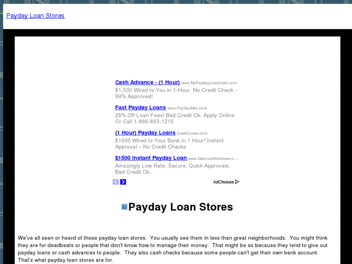 www.paydayloansstores.com