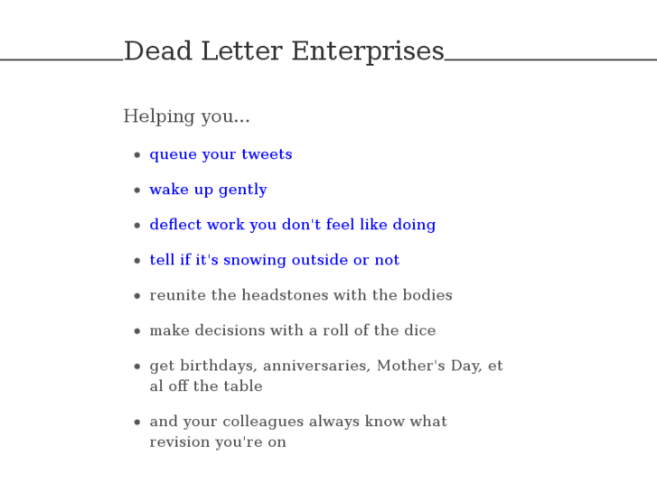 www.deadletterenterprises.com