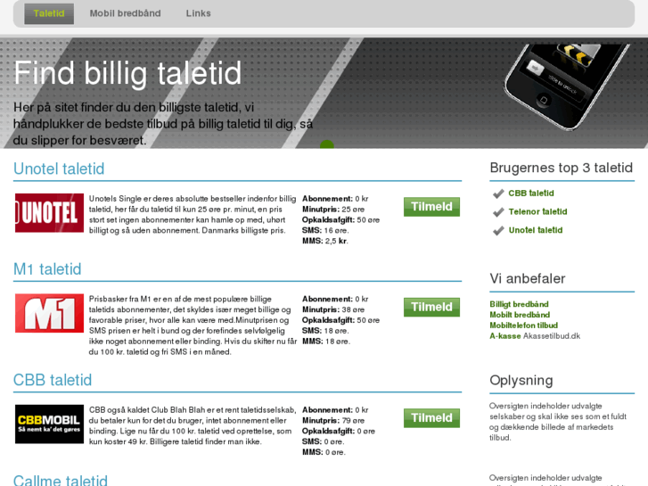 www.find-billig-taletid.dk