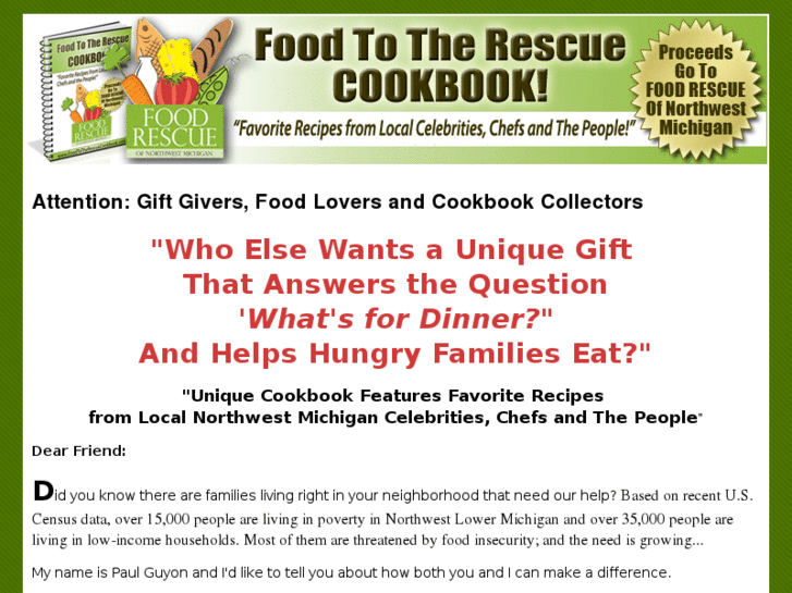 www.foodtotherescuecookbook.com