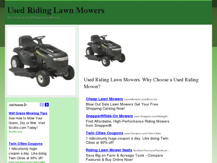 www.used-ridinglawnmowers.com