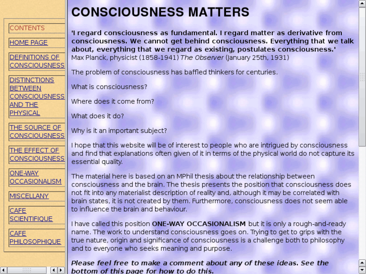 www.consciousnessmatters.com