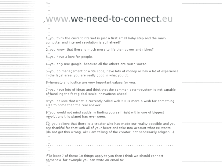 www.we-need-to-connect.com