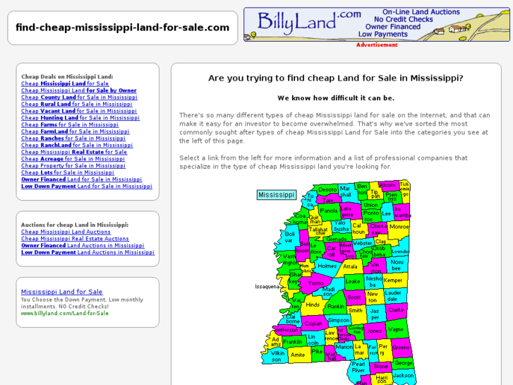 www.find-cheap-mississippi-land-for-sale.com