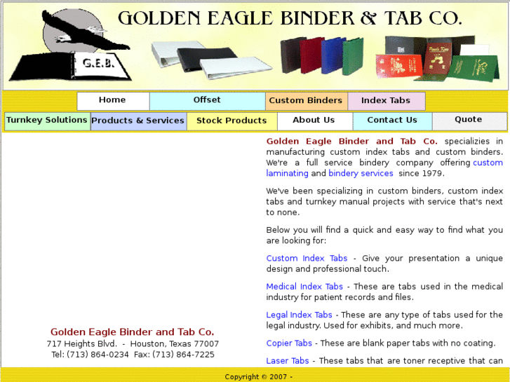 www.goldeneaglebinder.com