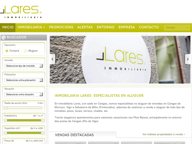 www.inmobiliarialares.es