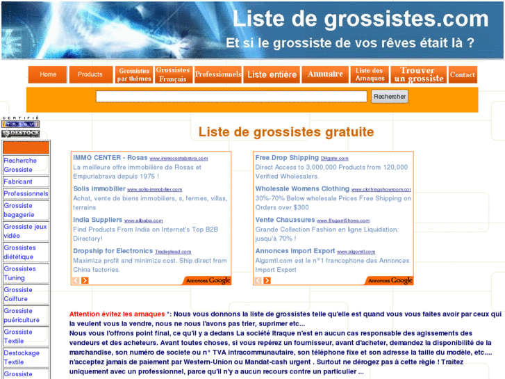 www.liste-de-grossistes.com