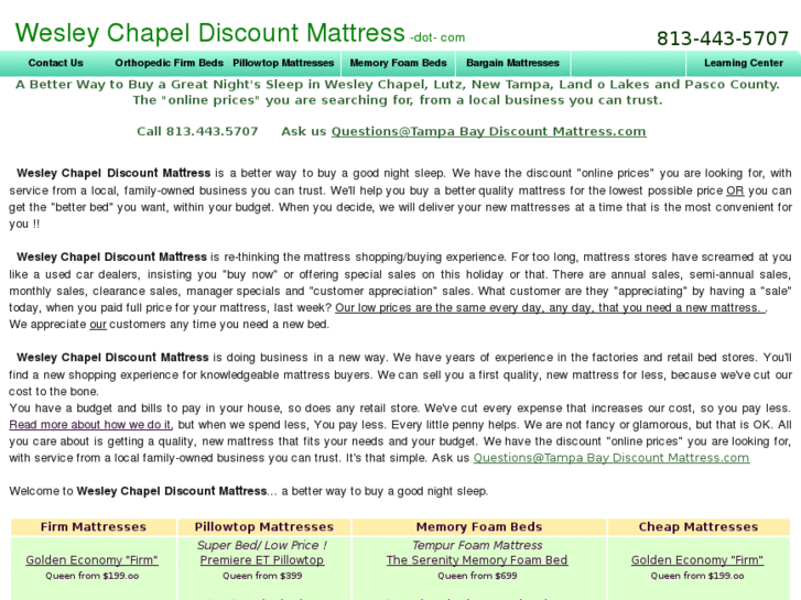 www.wesley-chapel-discount-mattress.com