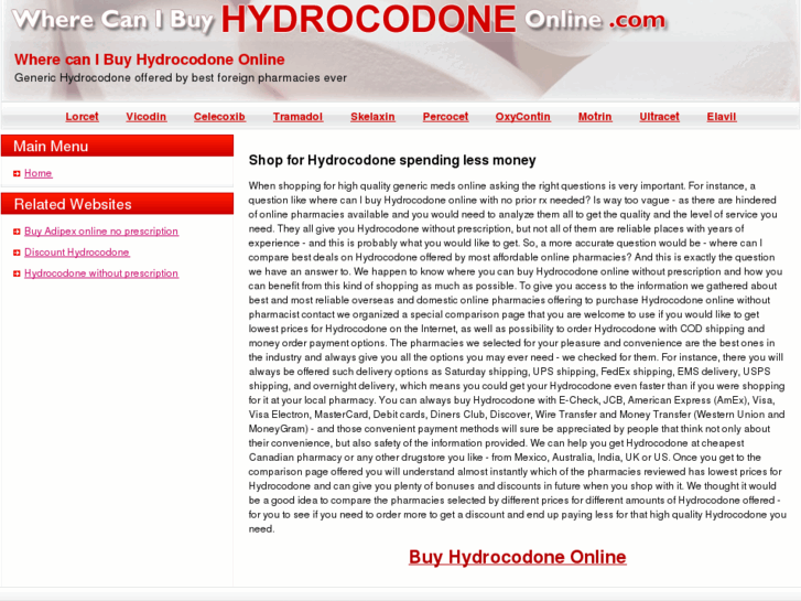 www.wherecanibuyhydrocodoneonline.com