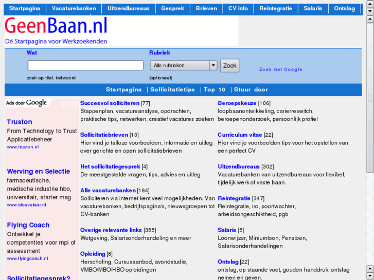 www.geenbaan.nl