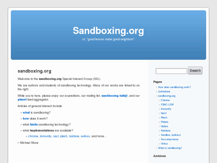 www.sandboxing.org