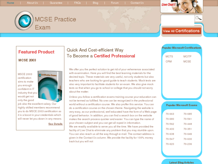 www.mcsepracticeexam.net