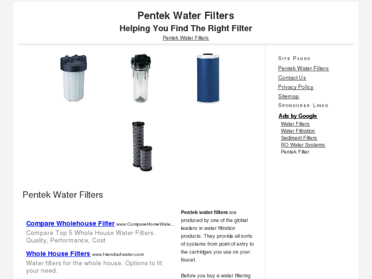 www.pentekwaterfilters.org