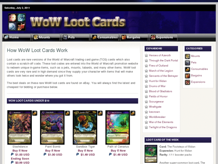 www.wowlootcards.com