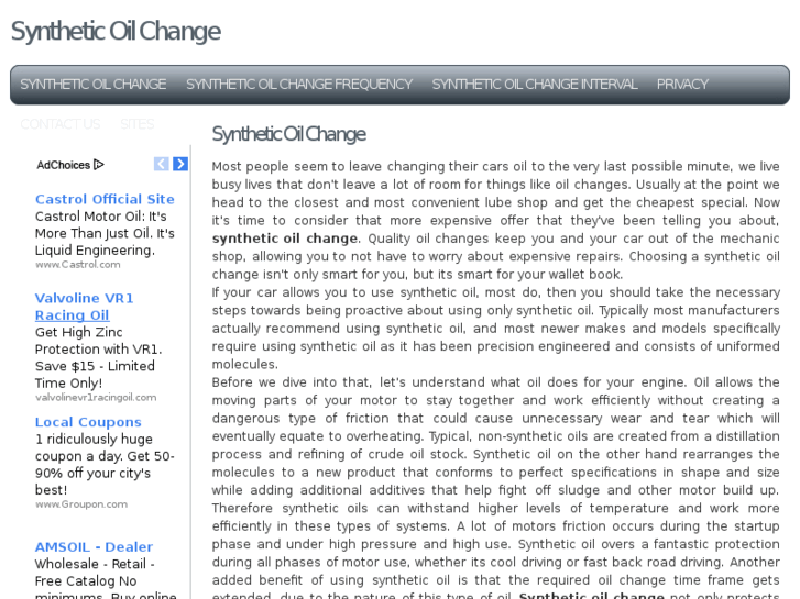 www.syntheticoilchange.net