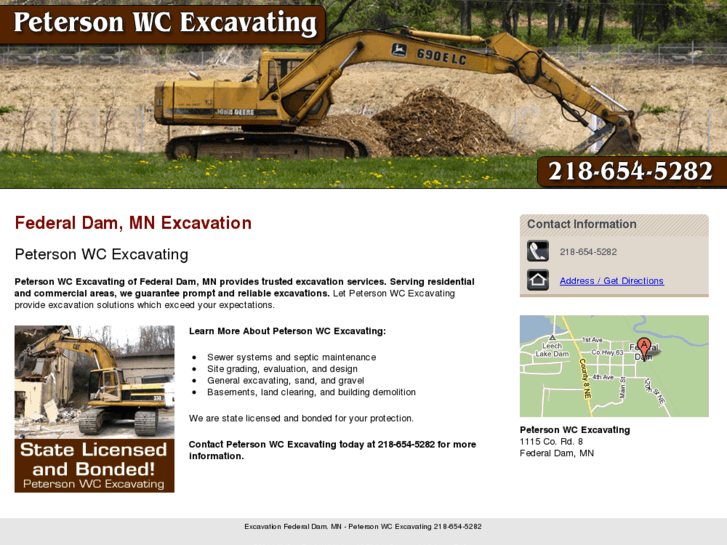 www.petersonwcexcavating.com