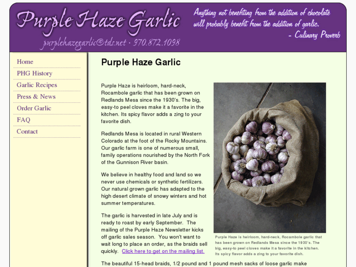 www.purplehazegarlic.com