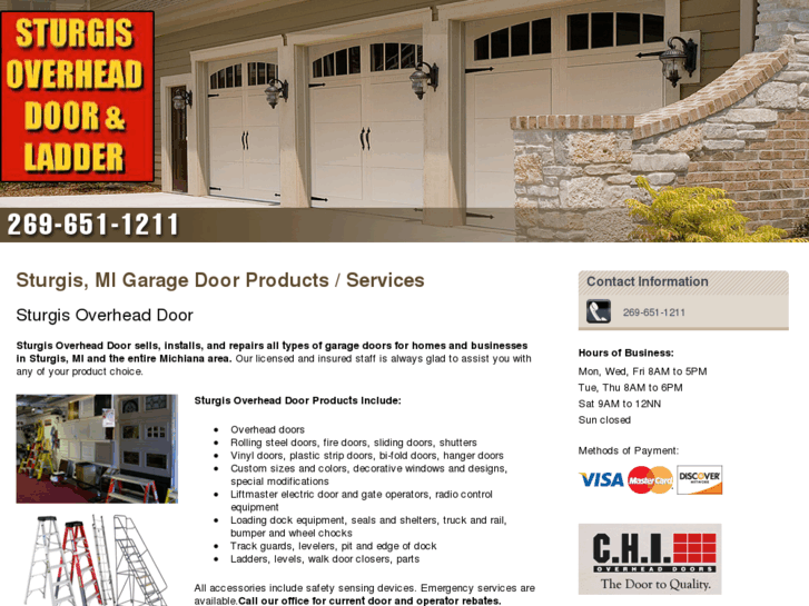 www.sturgisoverheaddoorandladder.com