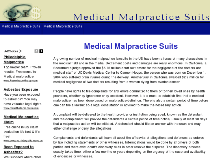 www.medicalmalpracticesuit.net