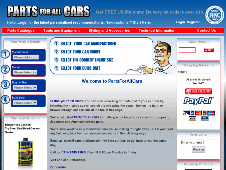 www.parts4allcars.com