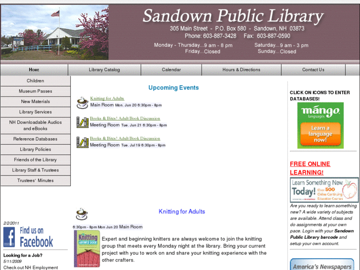 www.sandownlibrary.us